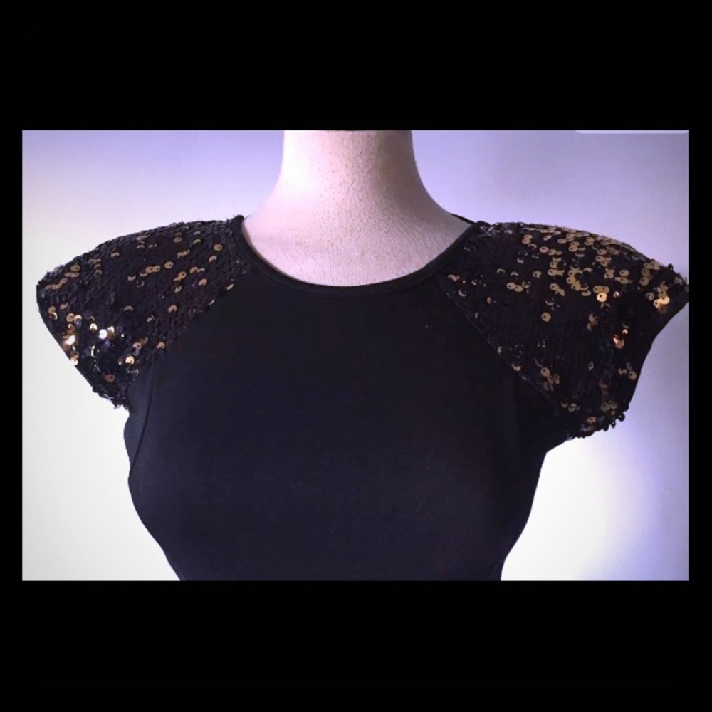 Urban Outfitters Sequined Cap Sleeve Knit Dress