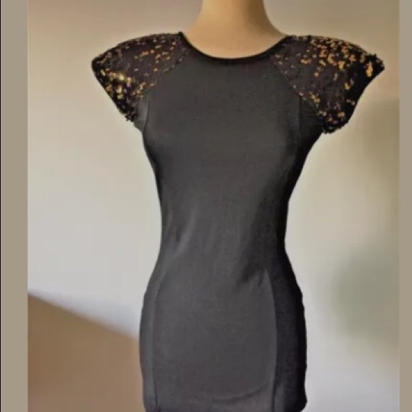 Urban Outfitters Sequined Cap Sleeve Knit Dress - Picture 4 of 5