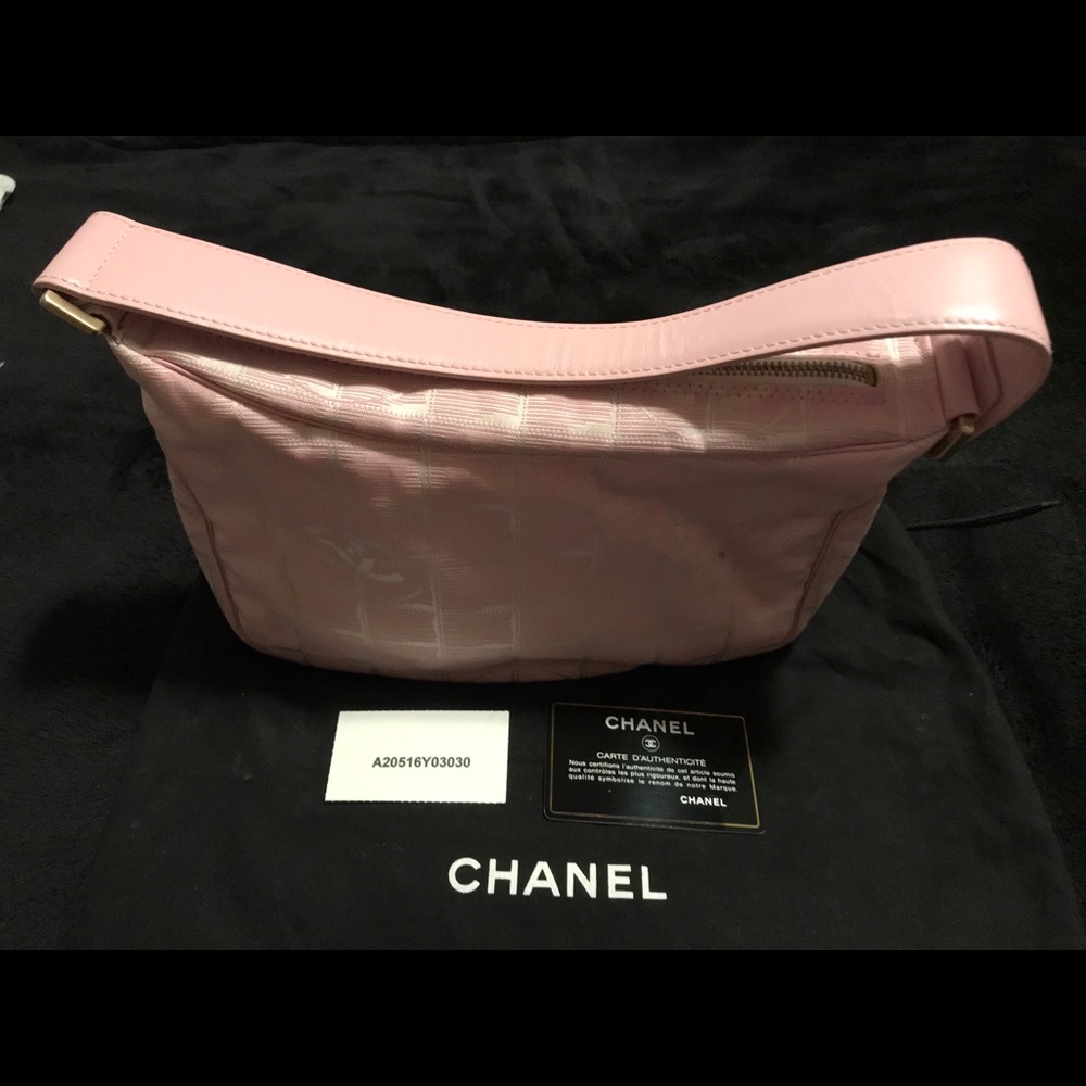 Authentic Chanel Pink Small Hobo Bag.