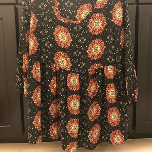 Printed 3/4 Sleeve Top