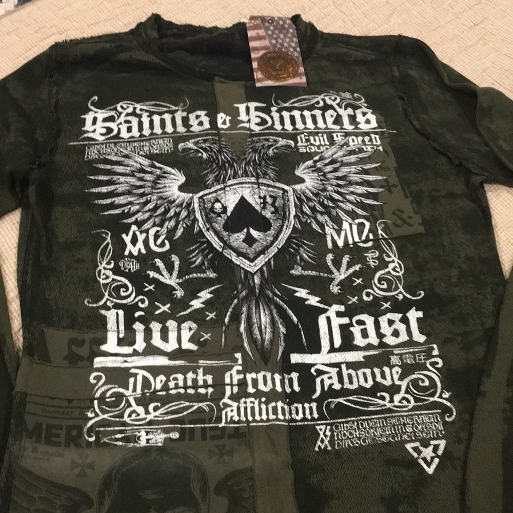 Affliction Mens L/S Reversible Shirt