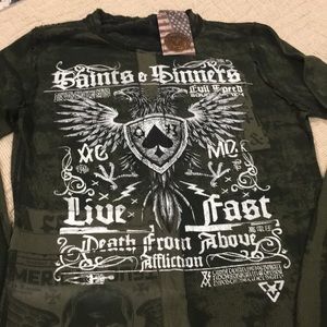 Affliction Mens L/S Reversible Shirt