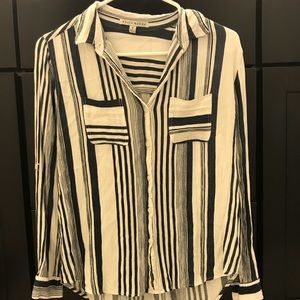 Striped Button Down Top