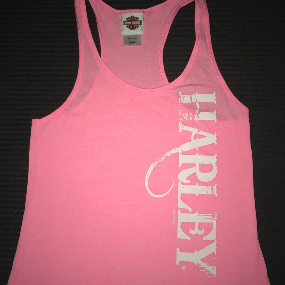 H-D PINK TEE-BACK TANK FROM CANCUN MEXICO