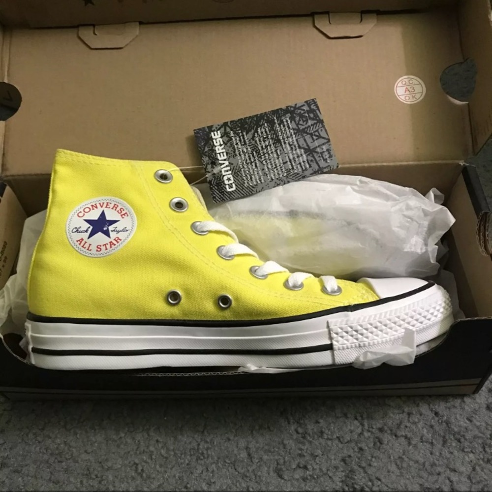 SOLD Yellow Hightop Converse