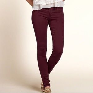 Hollister Burgundy Jeggings