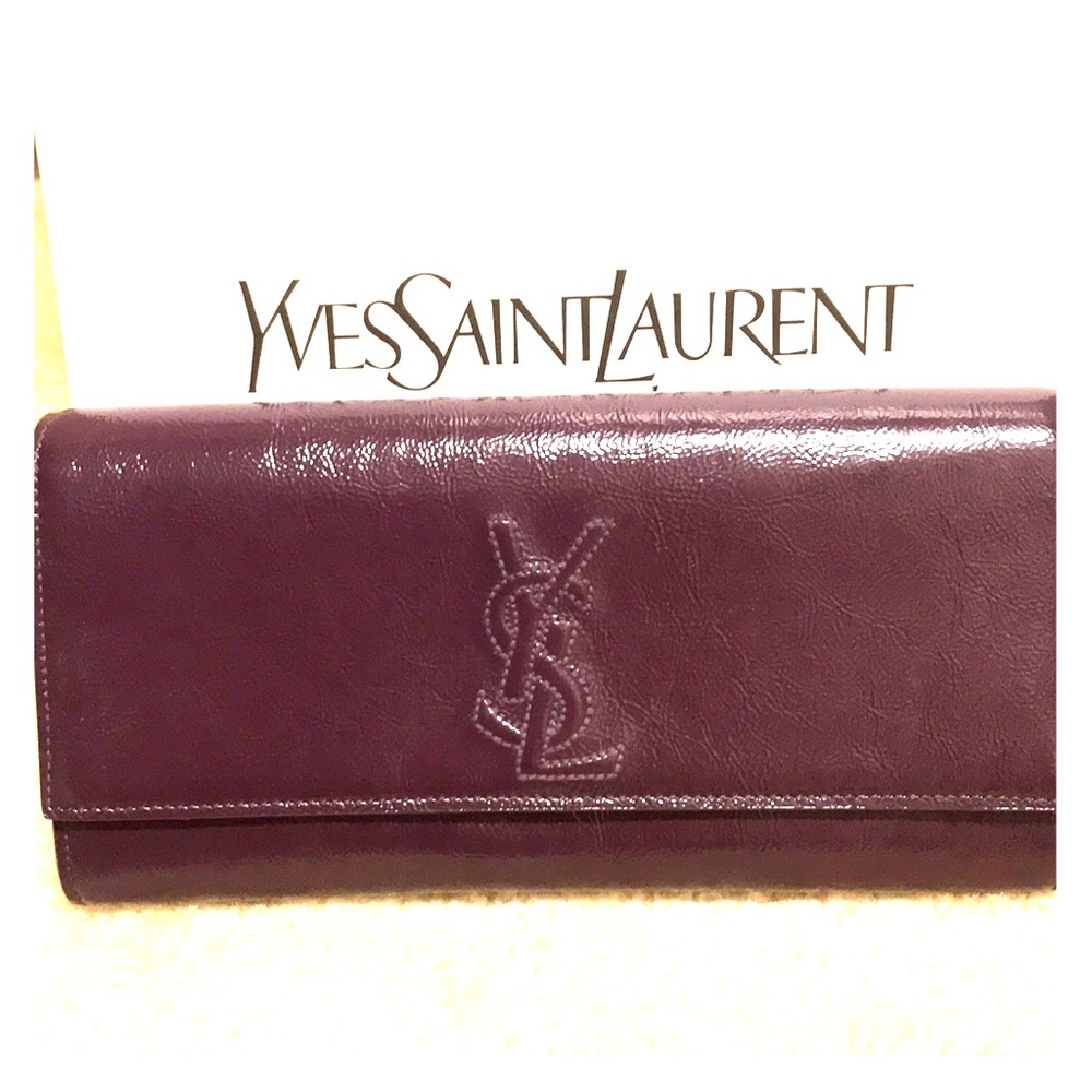 Authentic YSL Belle De Jour Clutch Bag Purple