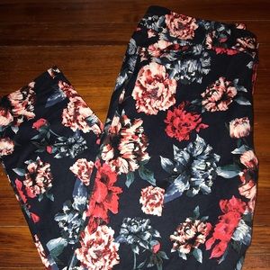 Floral print skinny
