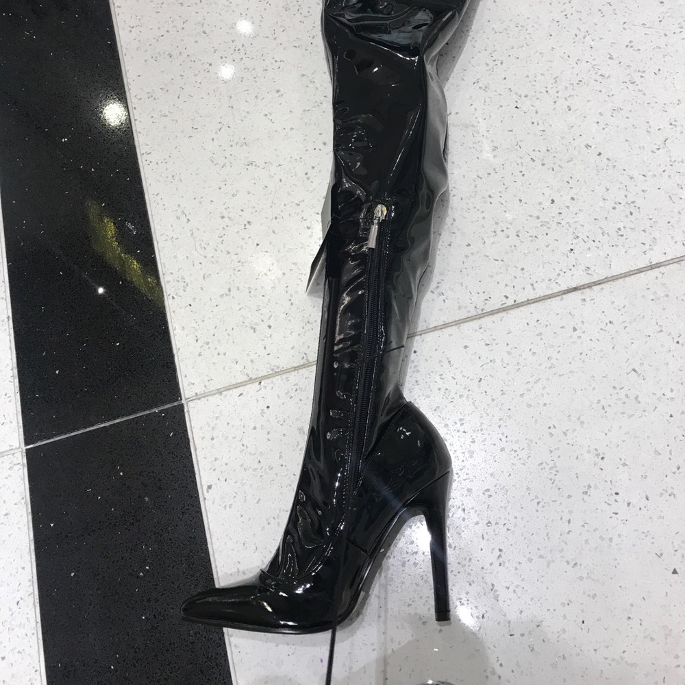 Long pleather knee high boots from forever 21