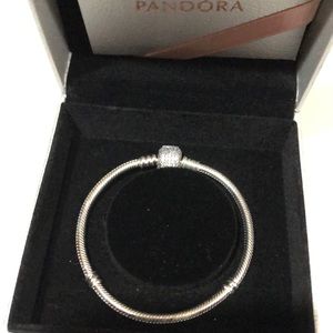 Authentic  Pandora Clear CZ Bracelet