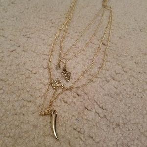 Gold 4 in 1 necklace