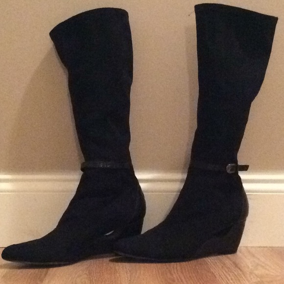 CLASSY DONALD J PLINER SUEDE & LEATHER BOOTS - Picture 1 of 5