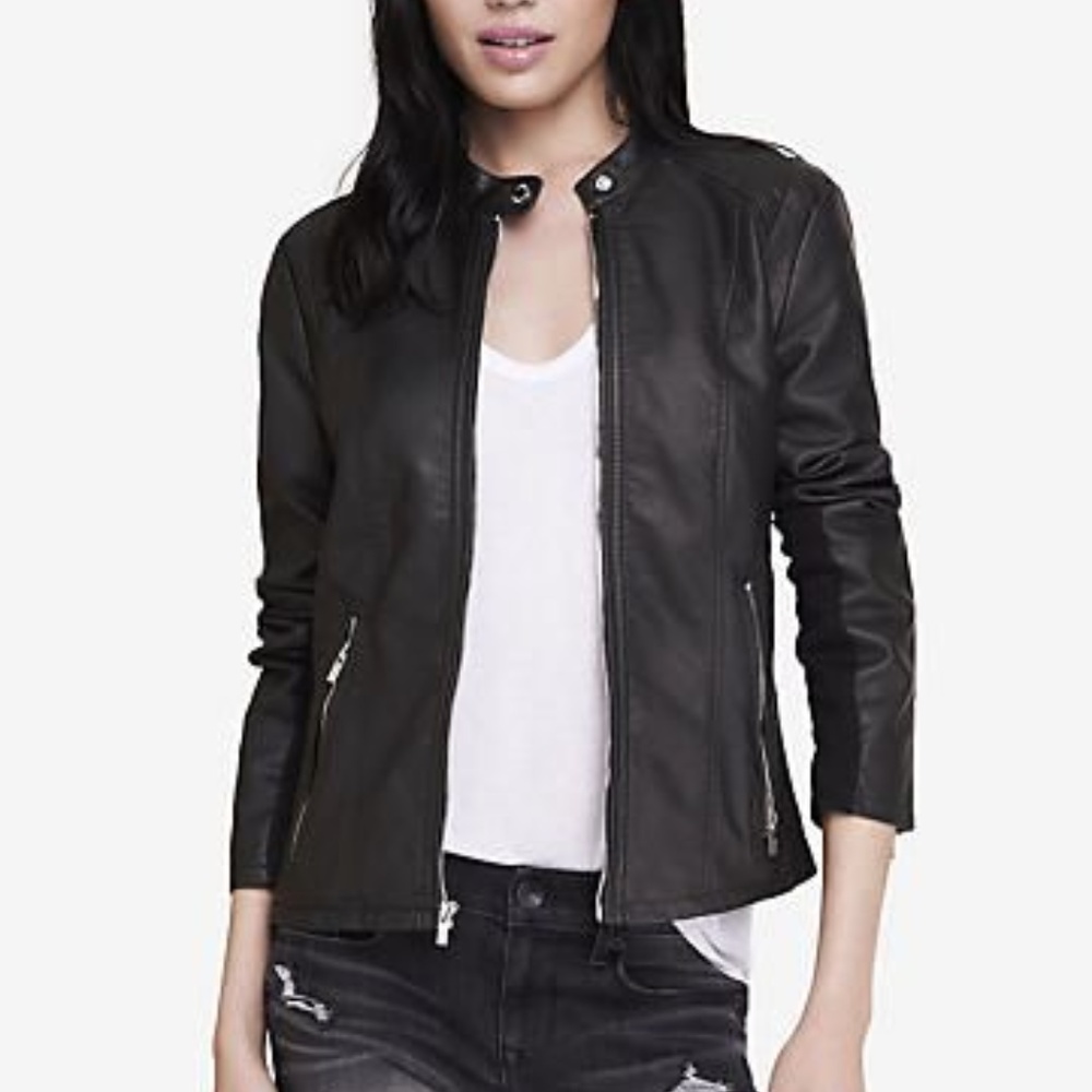 Express- Faux leather Moto Jacket