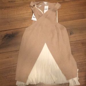 Philosophy cross cashmere and cotton combo tank