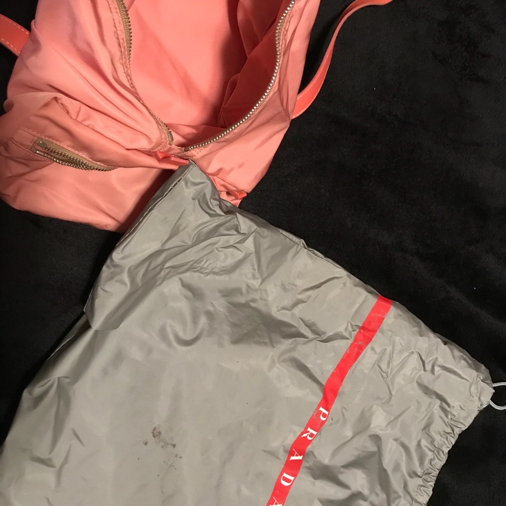 💯% Pink Prada Boston Handbag Satin Material