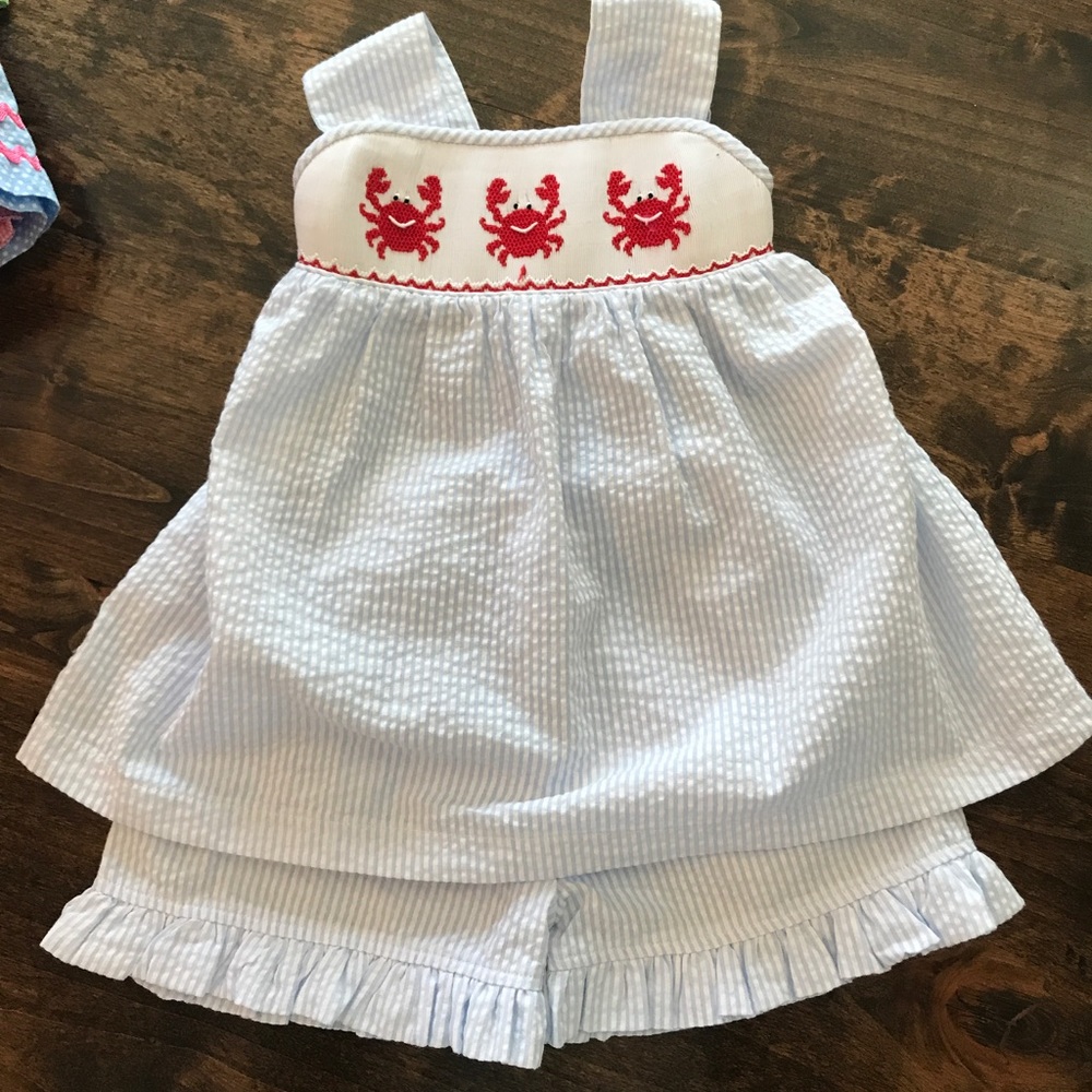 2pc smocked outfit