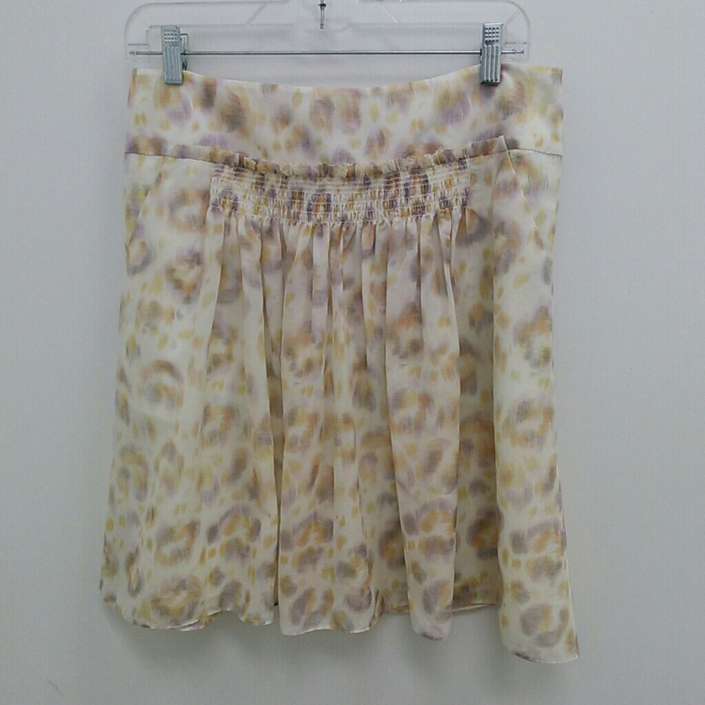 Ann Taylor Loft Sz 8 Skirt Cream Peach A-line