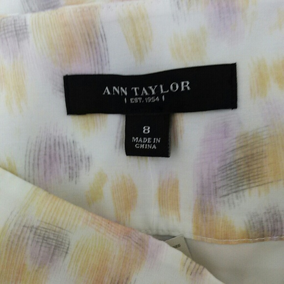 Ann Taylor Loft Sz 8 Skirt Cream Peach A-line - Picture 2 of 4