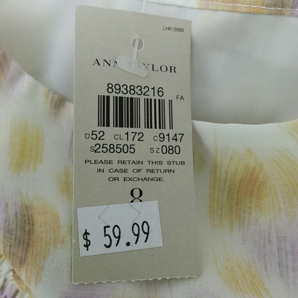 Ann Taylor Loft Sz 8 Skirt Cream Peach A-line - Picture 4 of 4