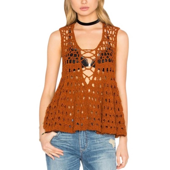 Free People Tops - Free people Circles Within Circles Brown size s
