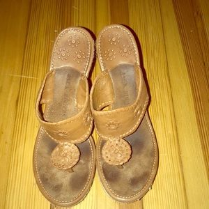Jack Rodgers tan wedges