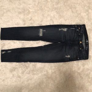7 For All Mankind distressed slim cigarette jean