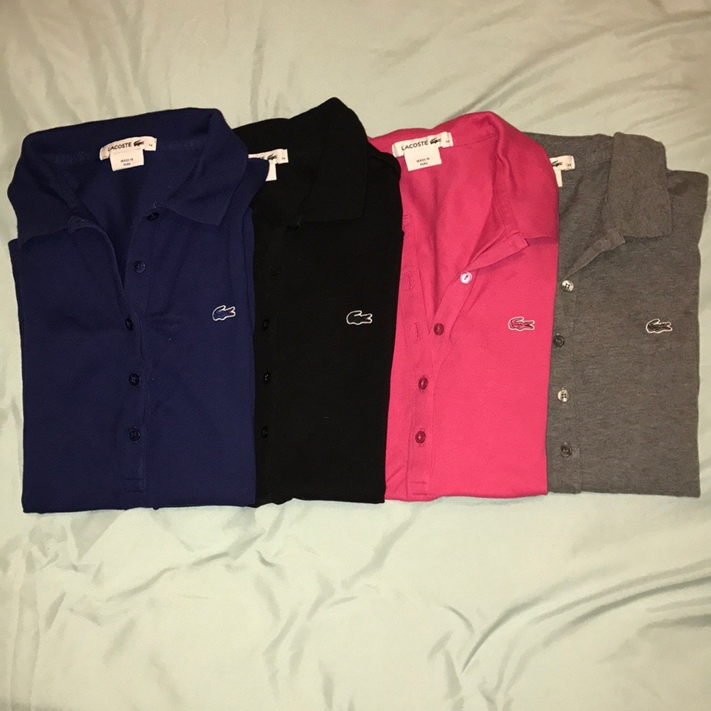 LACOSTE WOMEN'S SLIM FIT POLOS