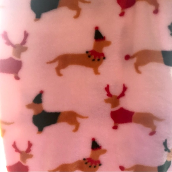 Christmas Santa Dog Dachshund Plush Throw - Picture 4 of 6