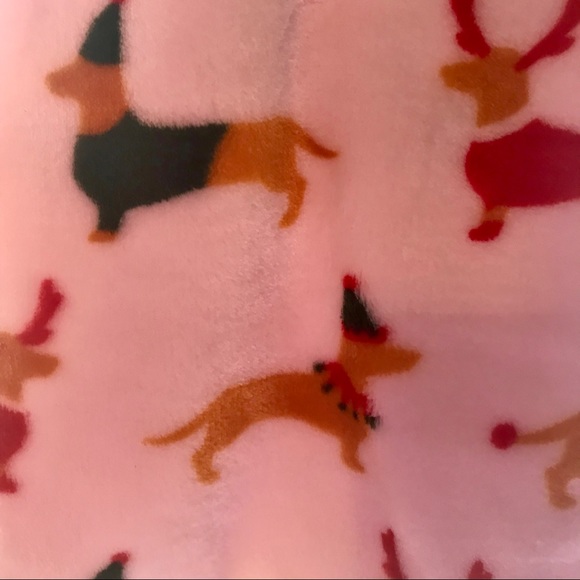 Christmas Santa Dog Dachshund Plush Throw - Picture 5 of 6