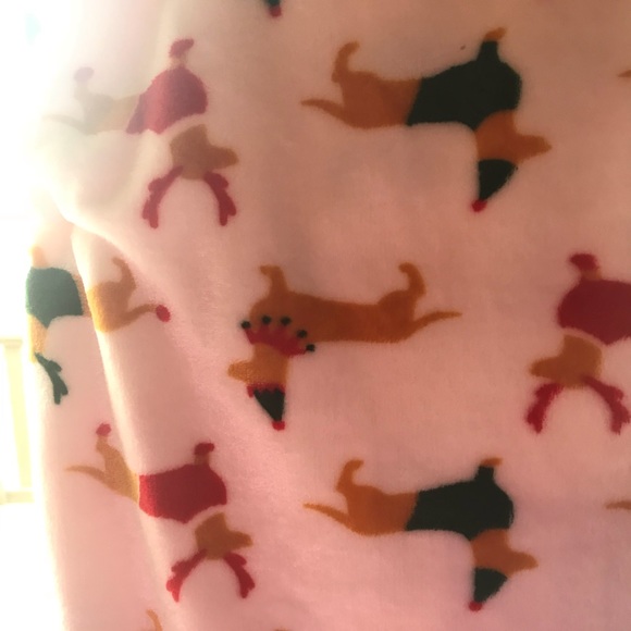 Christmas Santa Dog Dachshund Plush Throw - Picture 6 of 6