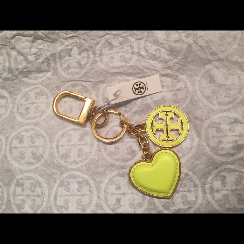 NTW Tory Butch neon logo and heart key fob