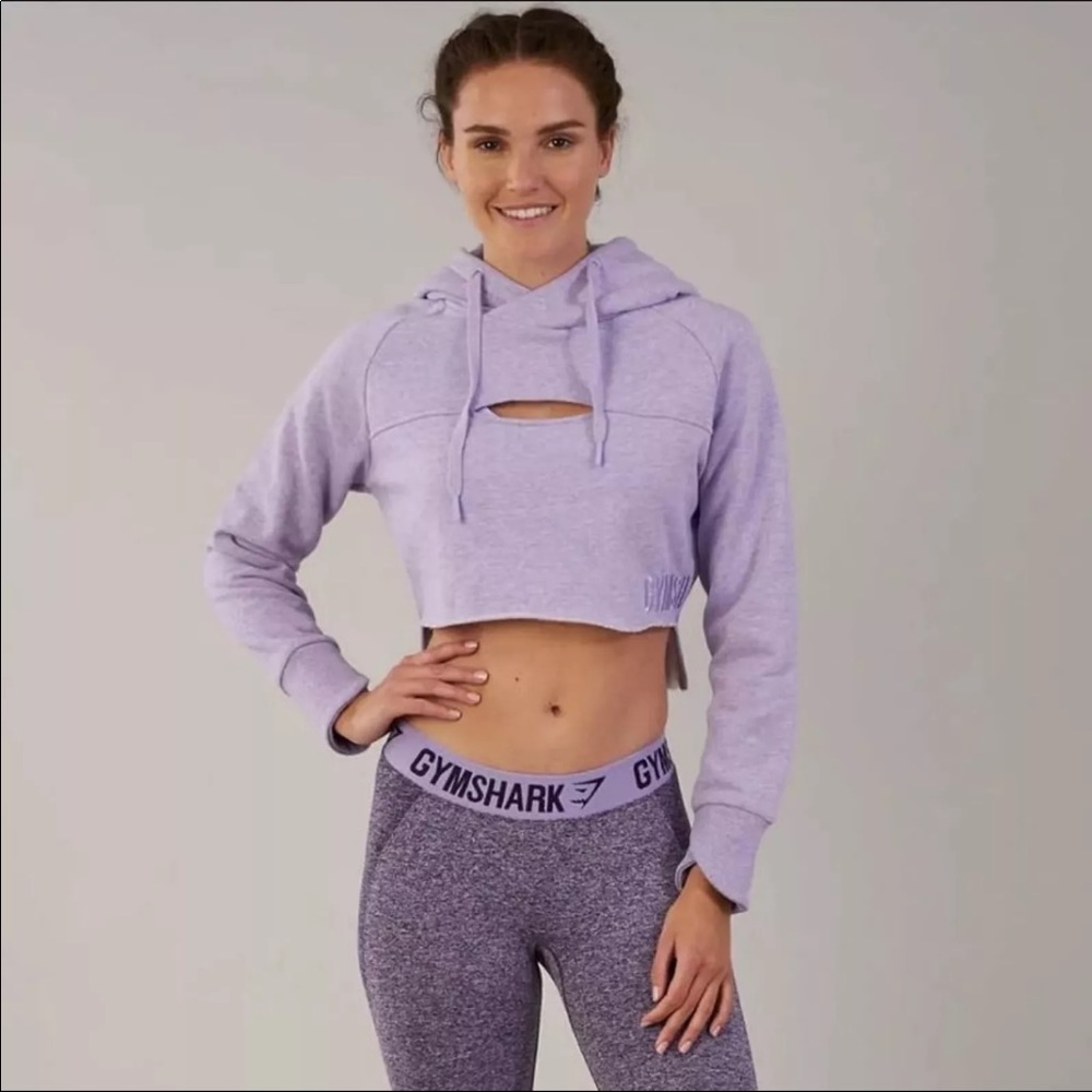 Gymshark Cropped Raw Edge Hoodie