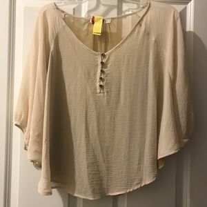 Town Blouse with Gold Shimmer Back