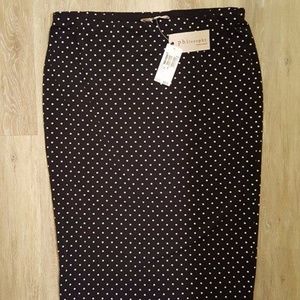 Philosophy Polka Dot Stretch Pencil Skirt