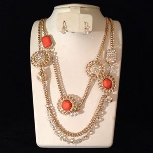 Singular Double link Charm Necklace