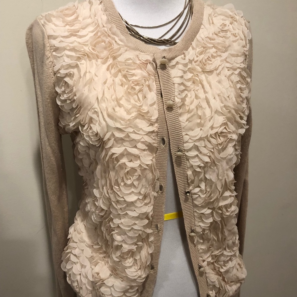 Ivory cream button sweater