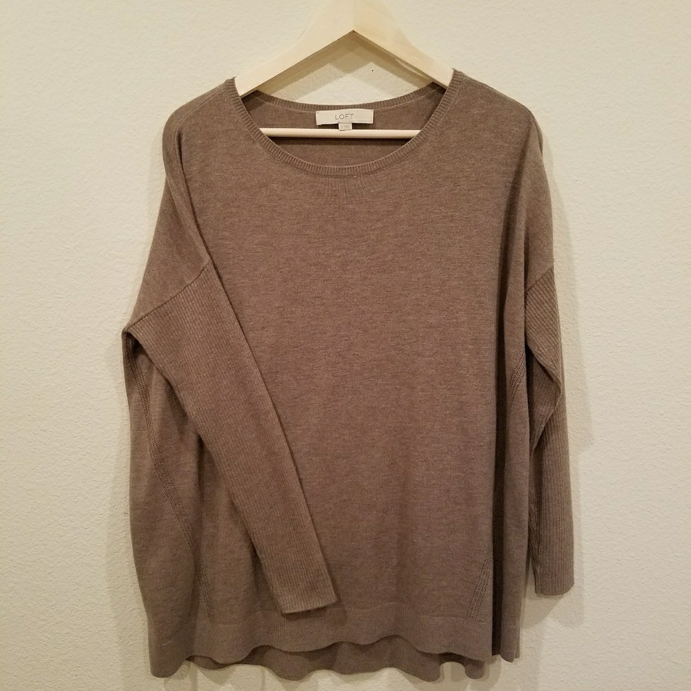 Tan oversized Loft sweater medium