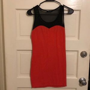 Heart shaped red dress
