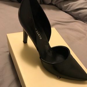 Black Leather Heels