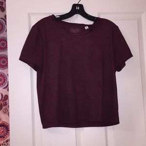 VELVET Maroon Tee