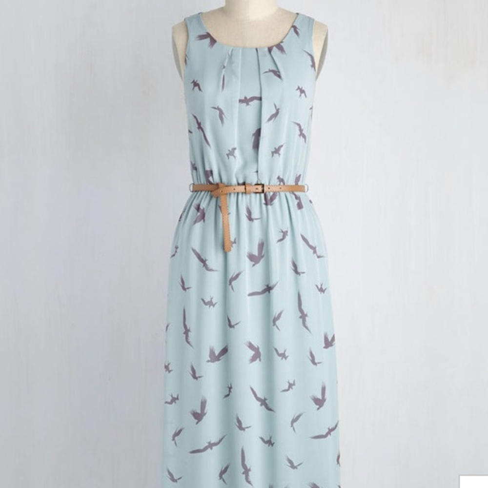 Sky Blue Chiffon Maxi Dress