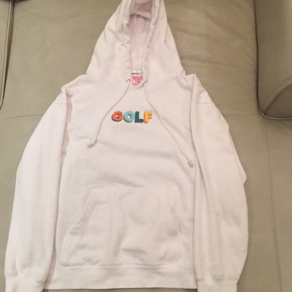 GOLF 3D Logo White Hoodie