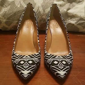 J Crew Factory geometric heels