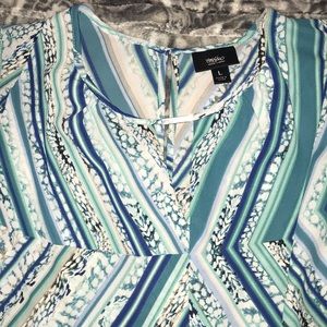 Blue multi colored tank top.