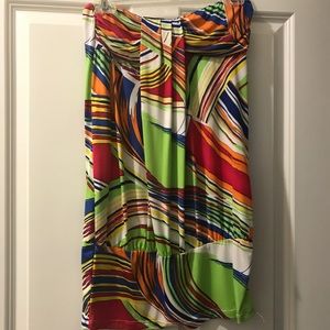 Colorful Strapless Top