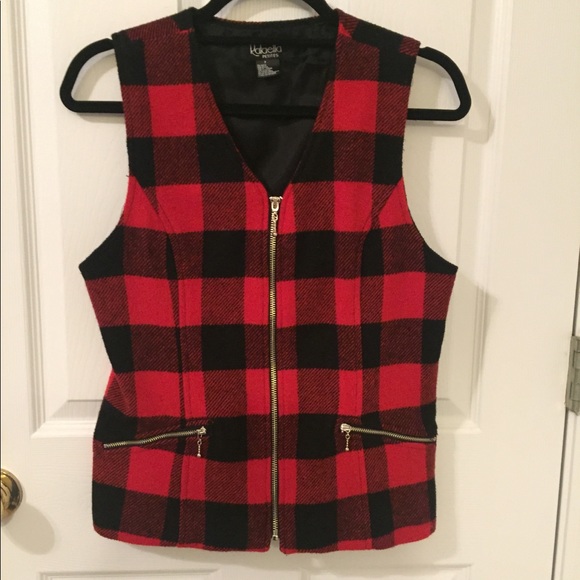 Rafaella Jackets & Blazers - Rafaella Petites Buffalo Plaid Vest