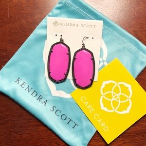 Kendra Scott “Danielle” earrings, pink, brand new