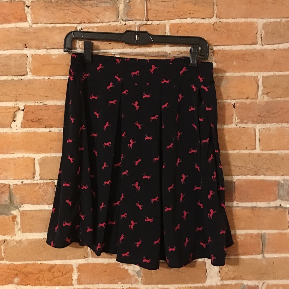 Horse Patterned Skater Skirt