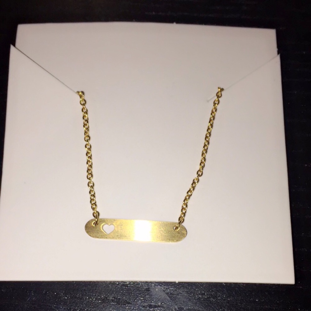 Gold bar necklace