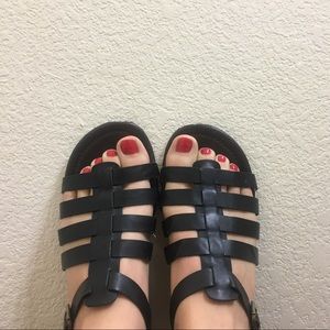 Black Strappy Sandals